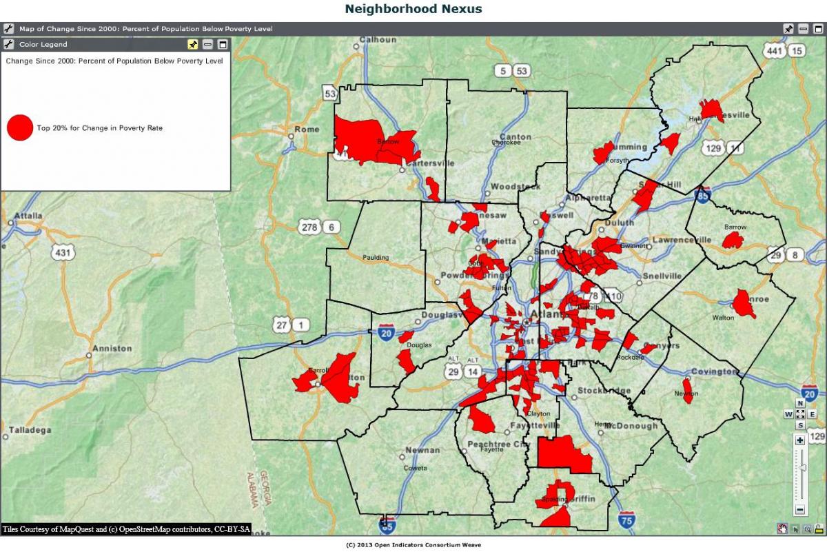 zločin mapa Atlanta