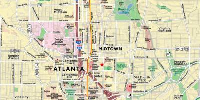 Mapa Atlanta midtown