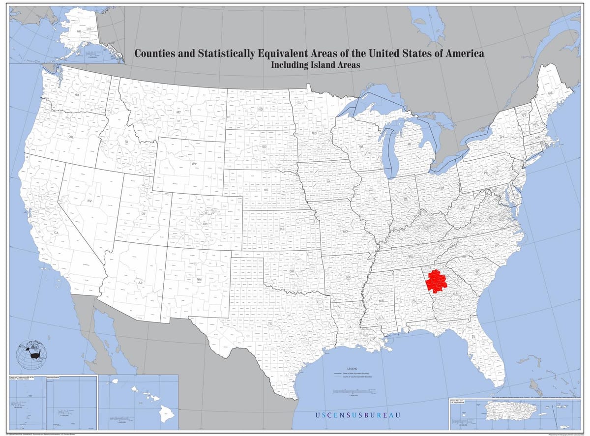 Atlanta na nás mapě