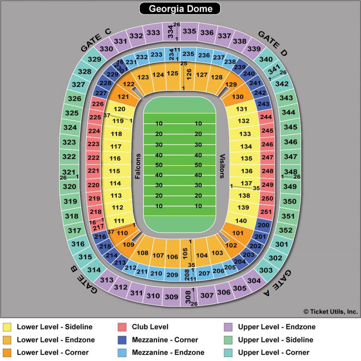 Atlanta Falcons stadium mapě