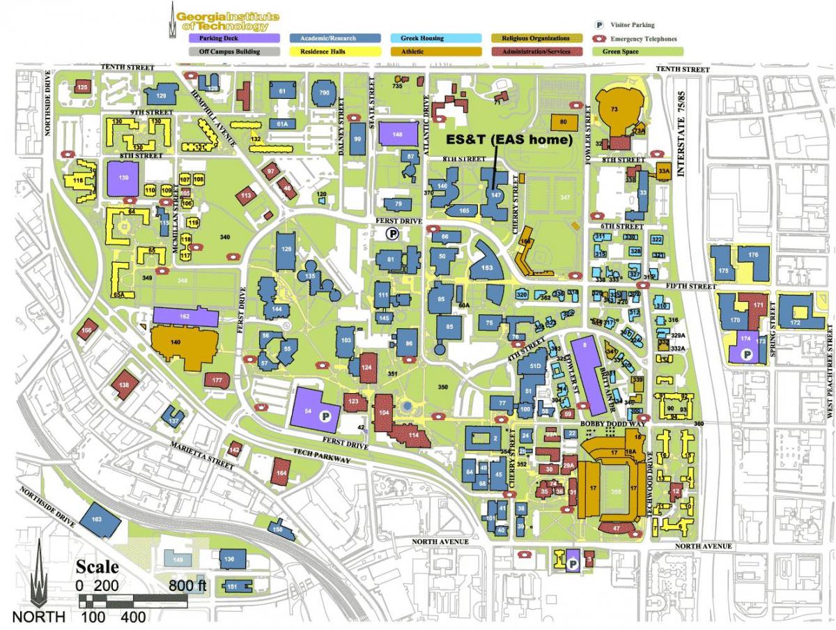 Georgia Institute of Technology mapě