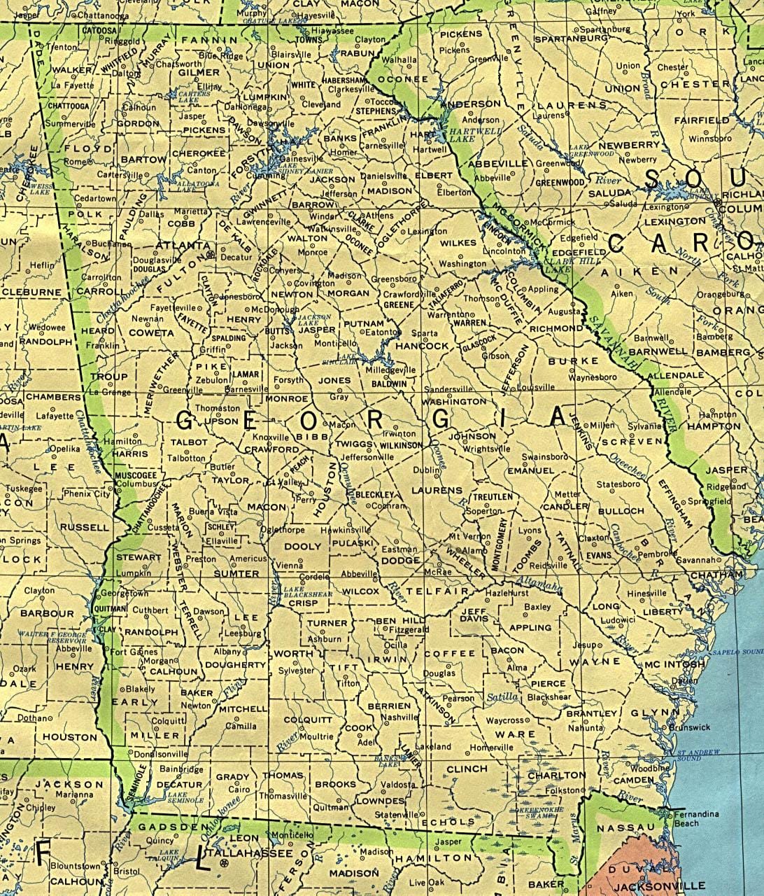 mapa Gruzie města