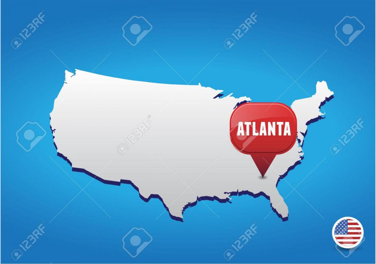 Atlanta v USA mapa