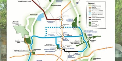 Mapa Atlanta beltline