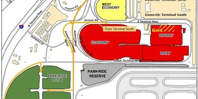 Atlanta Hartsfield letiště parkoviště mapě