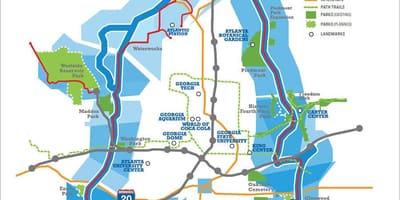 Atlanta Beltline mapě