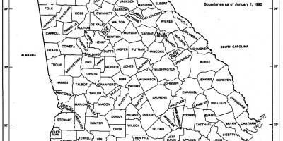 Mapa státu Georgia