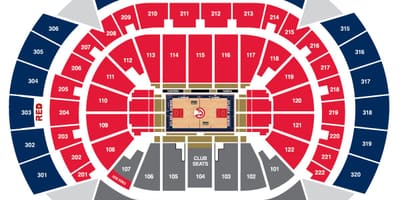 Philips arena sedadla mapě