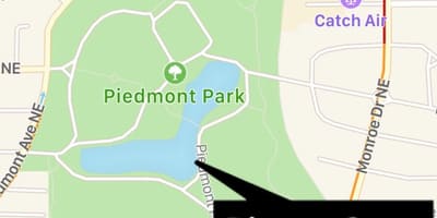 Piedmont park mapě