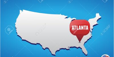 Atlanta v USA mapa